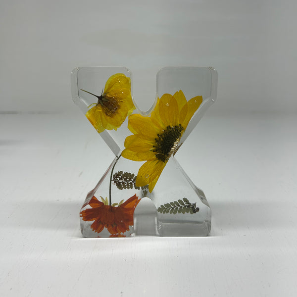4 Inch Floral Letter X