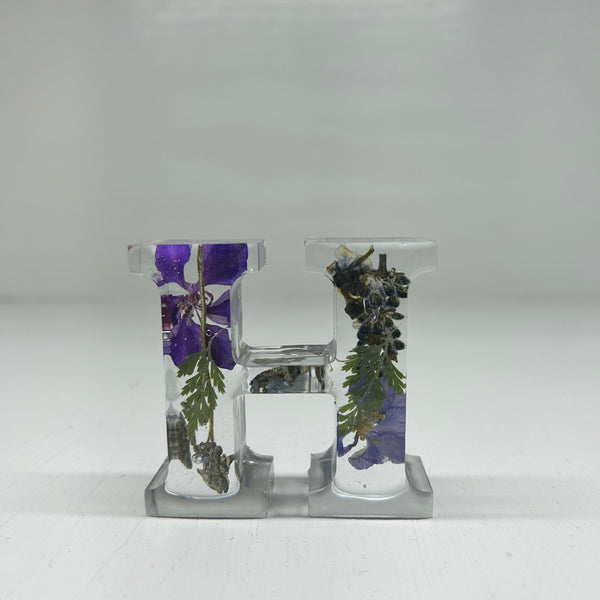 2.5 Inch Floral Letter H