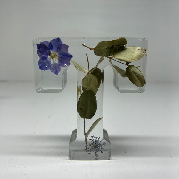 4 Inch Floral Letter T