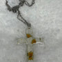 Daisy Floral Cross Necklace – Silver Chain